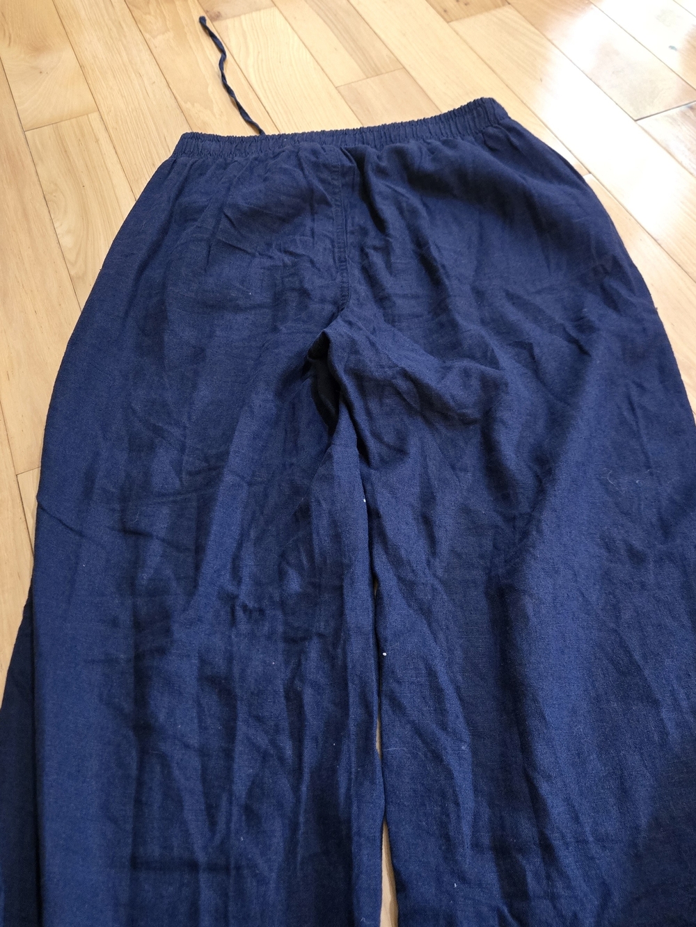 Briggs Linen Blend Navy Wide Leg Pants - Picture 8 of 8